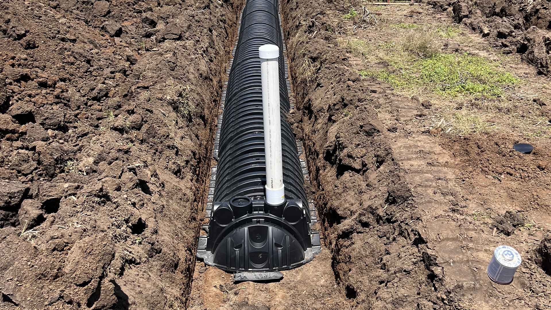 An example of a project completed by PB Land management, providing skid loader, excavation, septic, driveway, culvert, pond, tree clearing, dam, digging, road, lagoon, grade work, hauling, demolition, farmstead cleaning, retaining wall, snow removal, and brush hogging services to north central Kansas.