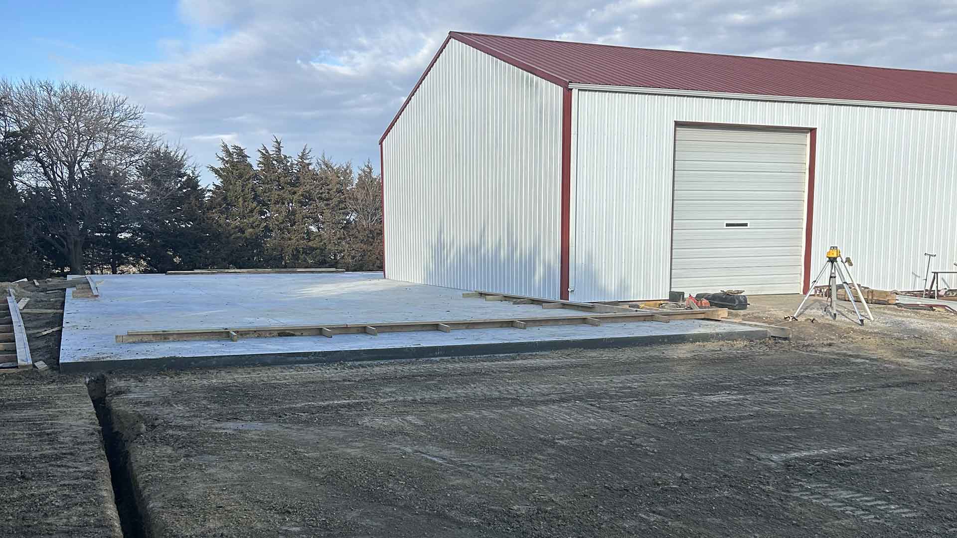 An example of a project completed by PB Land management, providing skid loader, excavation, septic, driveway, culvert, pond, tree clearing, dam, digging, road, lagoon, grade work, hauling, demolition, farmstead cleaning, retaining wall, snow removal, and brush hogging services to north central Kansas.