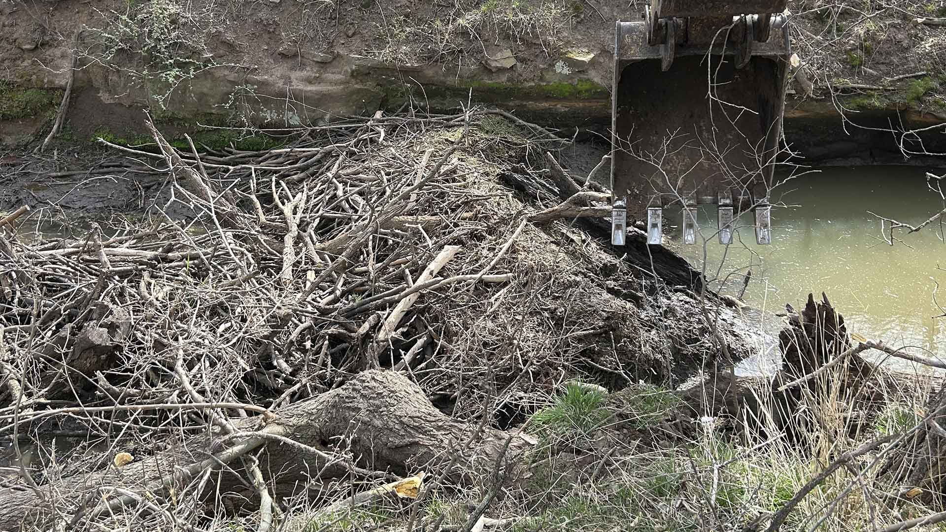 An example of a project completed by PB Land management, providing skid loader, excavation, septic, driveway, culvert, pond, tree clearing, dam, digging, road, lagoon, grade work, hauling, demolition, farmstead cleaning, retaining wall, snow removal, and brush hogging services to north central Kansas.