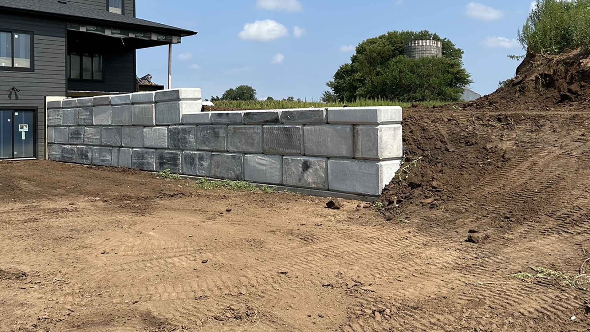 An example of a project completed by PB Land management, providing skid loader, excavation, septic, driveway, culvert, pond, tree clearing, dam, digging, road, lagoon, grade work, hauling, demolition, farmstead cleaning, retaining wall, snow removal, and brush hogging services to north central Kansas.