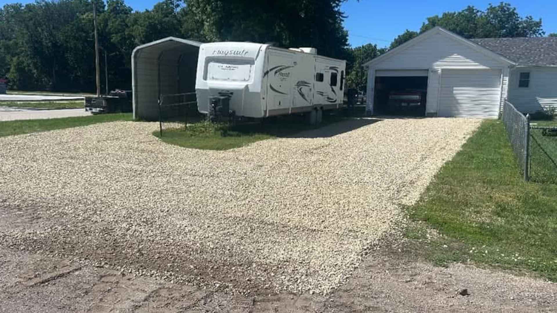 An example of a project completed by PB Land management, providing skid loader, excavation, septic, driveway, culvert, pond, tree clearing, dam, digging, road, lagoon, grade work, hauling, demolition, farmstead cleaning, retaining wall, snow removal, and brush hogging services to north central Kansas.